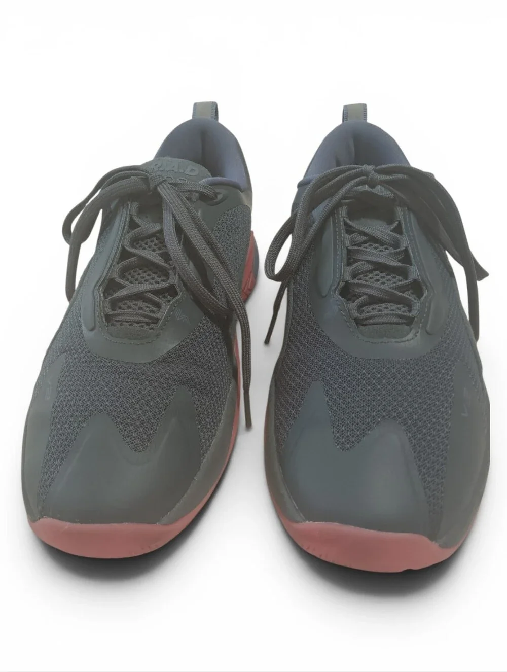 R.A.D. One Global Women's Athletic Sneakers in Grey and Coral Accent